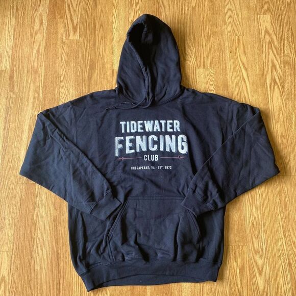 Tidewater Fencing Club Hoodie Navy Large - Picture 1 of 3